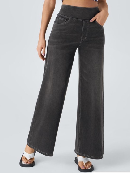HALARA Pants - HALARA Black High-Rise Wide Leg Jeans